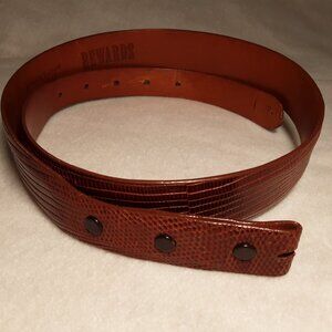 Rewards Genuine Lizard Size 33 Made in the USA No buckle